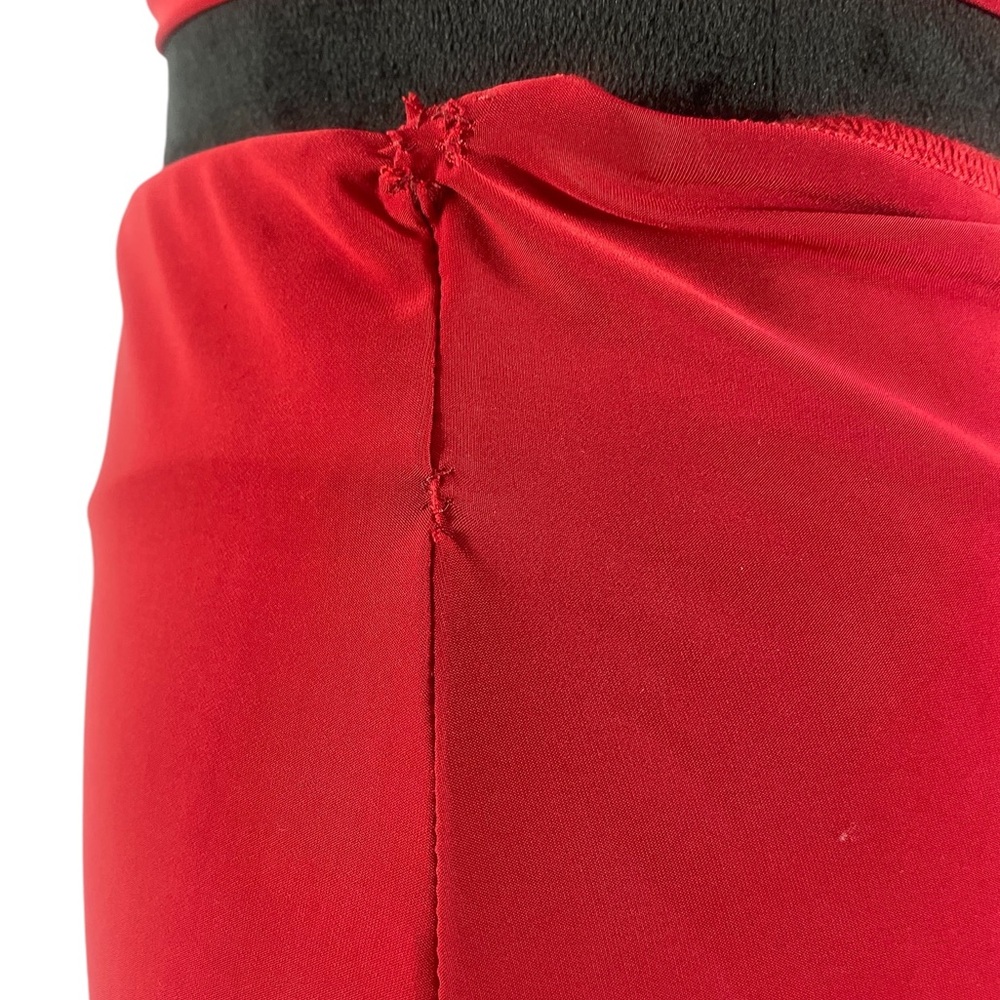 Red,Wine 2 piece dress, long pencil skirt with crop cut out top,Large, New - Picture 5 of 11